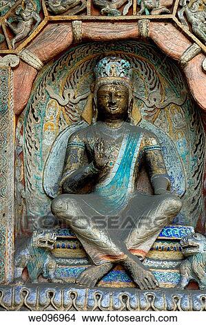 China shanxi yungang shiku caves near datong carvings inside a grotto buddha View Large Photo Image Picture - China shanxi yungang shiku caves near datong carvings inside a grotto buddha. Fotosearch