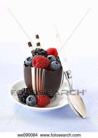 Chocolate berry mousse View Large Photo Image Picture - Chocolate berry mousse. Fotosearch