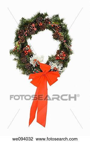 Christmas wreath isolated on a whith background View Large Photo Image Stock Image - Christmas wreath isolated on a whith background. Fotosearch
