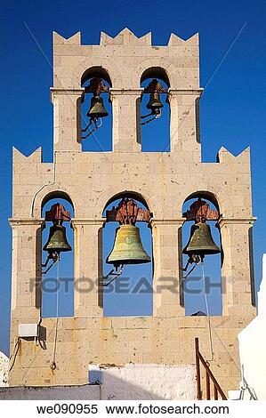 Church bells at the Saint-John monastery, Patmos, Greece, Europe View Large Photo Image Stock Photography - Church bells at the Saint-John monastery, Patmos, Greece, Europe. Fotosearch