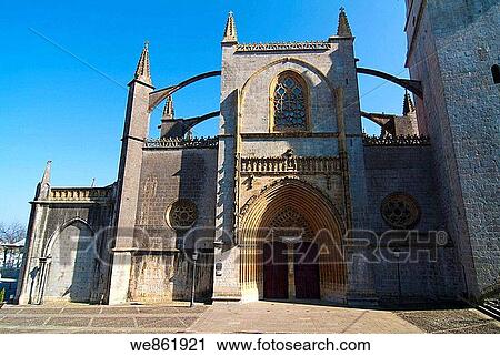 Church of Nuestra Se±ora de la Asuncion (built in Gothic style in the 15th century), Lekeitio, Biscay, Basque Country, Spain View Large Photo Image Stock Image - Church of Nuestra Se±ora de la Asuncion (built in Gothic style in the 15th century), Lekeitio, Biscay, Basque Country, Spain. Fotosearch