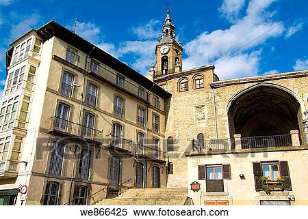 Church of San Vicente Martir belfry, Vitoria, Alava, Basque Country, Spain View Large Photo Image Stock Photography - Church of San Vicente Martir belfry, Vitoria, Alava, Basque Country, Spain. Fotosearch