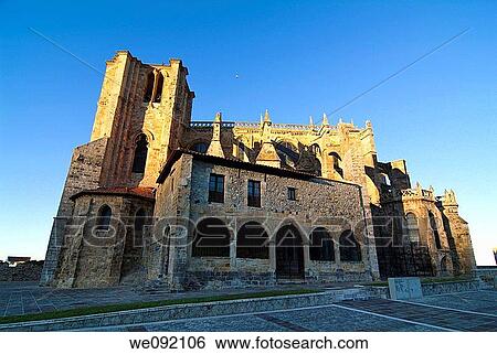 Stock Photograph - Church of St. Mary of the Assumption, the thirteenth century. Castro Urdiales. Cantabria. Spain.. Fotosearch