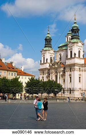 Church of Sv Mikulas at Old Town Square in Prague Czech Republic Europe View Large Photo Image Stock Photograph - Church of Sv Mikulas at Old Town Square in Prague Czech Republic Europe. Fotosearch