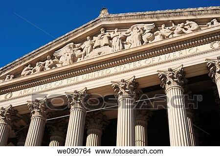 Classical architecture of the United States National Archives building in Washington, DC View Large Photo Image Picture - Classical architecture of the United States National Archives building in Washington, DC. Fotosearch