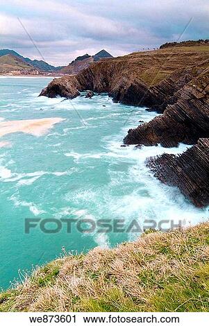 Cliffs Kobar? n, Muskiz, Biscay, Basque Country. Spain. View Large Photo Image Stock Image - Cliffs Kobar? n, Muskiz, Biscay, Basque Country. Spain.. Fotosearch