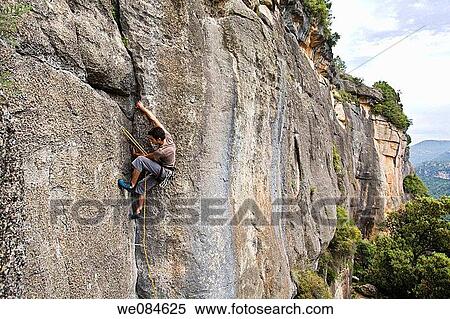 Climbing wall in Siurana Catalonia, Spain View Large Photo Image Stock Photography - Climbing wall in Siurana Catalonia, Spain. Fotosearch