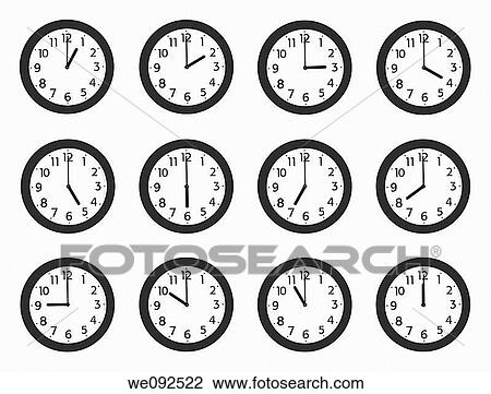 Clocks showing different times View Large Photo Image Stock Image - Clocks showing different times. Fotosearch