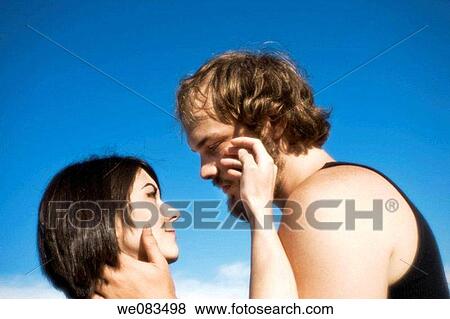 Close-up of a young couple. View Large Photo Image Stock Photo - Close-up of a young couple.. Fotosearch