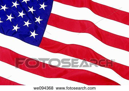 Stock Photo - Close up of the American flag. Fotosearch