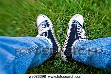 Close_up of a man's feet and legs. View Large Photo Image Stock Photo - Close_up of a man's feet and legs.. Fotosearch