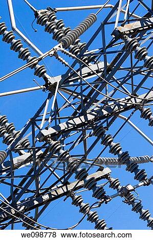 Closeup of high voltage insulators at an electrical power plant substation Livermore, California View Large Photo Image Stock Photo - Closeup of high voltage insulators at an electrical power plant substation Livermore, California. Fotosearch