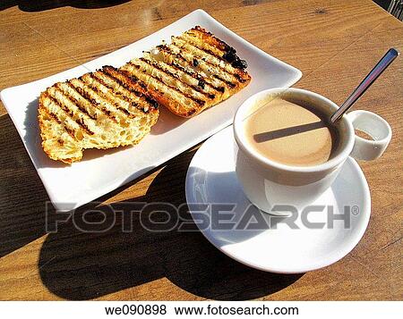 Coffee and toast View Large Photo Image Stock Photo - Coffee and toast. Fotosearch