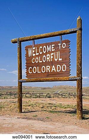Colorado state road sign with blue sky View Large Photo Image Stock Image - Colorado state road sign with blue sky. Fotosearch