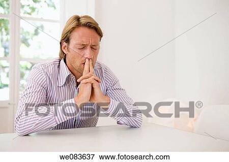 Stock Photo - concentrate, concentration, at-home. Fotosearch