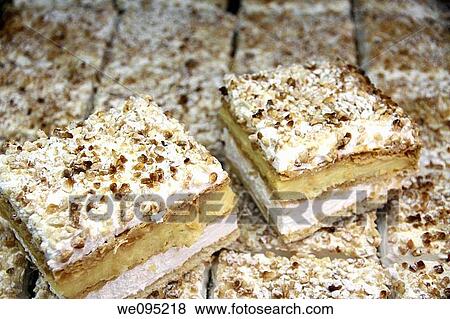 Costrada puff pastries with cream and meringue typical from Alcala de Henares Madrid Spain View Large Photo Image Stock Photo - Costrada puff pastries with cream and meringue typical from Alcala de Henares Madrid Spain. Fotosearch