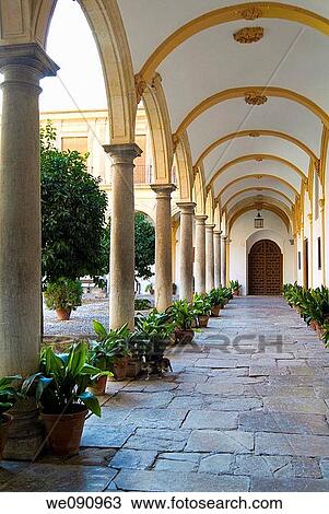 Courtyard of the Abbey of Sacromonte. Granada. Andalucia. Spain. View Large Photo Image Stock Image - Courtyard of the Abbey of Sacromonte. Granada. Andalucia. Spain.. Fotosearch