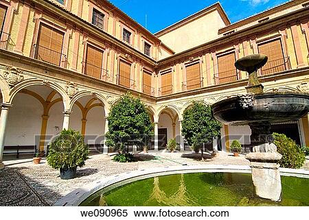 Courtyard of the Abbey of Sacromonte. Granada. Andalucia. Spain. View Large Photo Image Stock Photography - Courtyard of the Abbey of Sacromonte. Granada. Andalucia. Spain.. Fotosearch