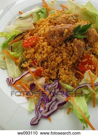 Cous-Cous and salad View Large Photo Image Stock Image - Cous-Cous and salad. Fotosearch