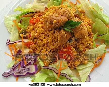 Cous-Cous and salad View Large Photo Image Stock Photo - Cous-Cous and salad. Fotosearch