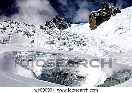 Crevasse at the glacier Glacier du Geant in the Vall? e Blanche, peaks Grand and Petit Rognon in the back, Chamonix, Haute-Savoie, France View Large Photo Image Stock Photo - Crevasse at the glacier Glacier du Geant in the Vall? e Blanche, peaks Grand and Petit Rognon in the back, Chamonix, Haute-Savoie, France. Fotosearch