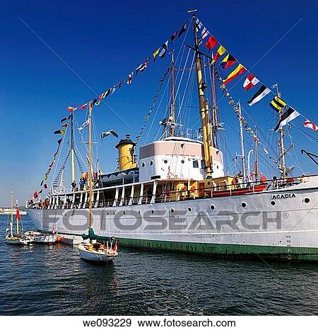 CSS Acadia scientific ship at Halifax Harbour Tall Ships Festival Nova Scotia 2009 View Large Photo Image Stock Photo - CSS Acadia scientific ship at Halifax Harbour Tall Ships Festival Nova Scotia 2009. Fotosearch