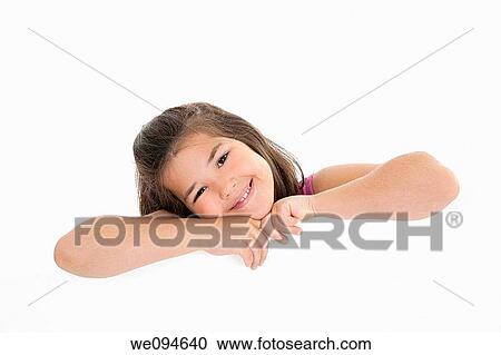 Cute Caucasian girl holding a blank sign View Large Photo Image Stock Image - Cute Caucasian girl holding a blank sign. Fotosearch