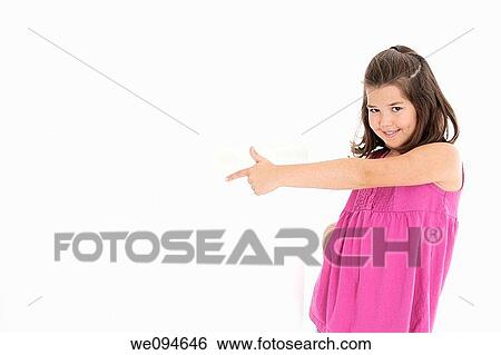 Cute Caucasian girl holding a blank sign View Large Photo Image Stock Photograph - Cute Caucasian girl holding a blank sign. Fotosearch