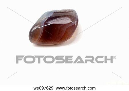 Cutout of a Banded Agate gemstone on white background View Large Photo Image Stock Photo - Cutout of a Banded Agate gemstone on white background. Fotosearch