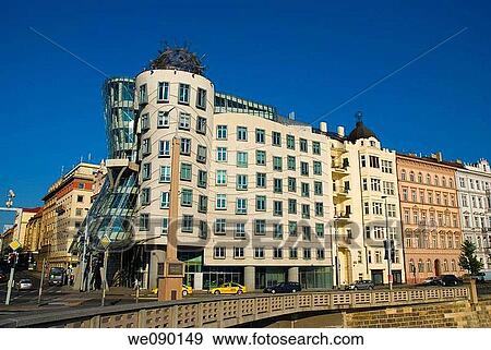 Dancing House along riverside Prague Czech Republic Europe View Large Photo Image Stock Photo - Dancing House along riverside Prague Czech Republic Europe. Fotosearch