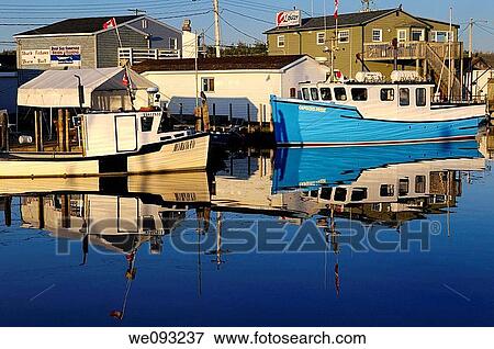 Deep sea shark charter boats at Fishermans Cove Eastern Passage Halifax Nova Scotia View Large Photo Image Stock Photo - Deep sea shark charter boats at Fishermans Cove Eastern Passage Halifax Nova Scotia. Fotosearch