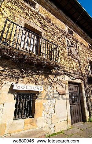 Detail of the facade of a house in Comillas, Cantabria. Spain. View Large Photo Image Stock Photograph - Detail of the facade of a house in Comillas, Cantabria. Spain.. Fotosearch