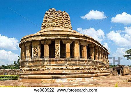 Durga temple or the fortress temple in Aihole, Karnataka, India. Aihole, a tranquil village on the banks of the Malaprabha River, is acclaimed as the cradle of Hindu temple architecture. There are about 125 temples divided into 22 groups scattered all ove View Large Photo Image Stock Image - Durga temple or the fortress temple in Aihole, Karnataka, India. Aihole, a tranquil village on the banks of the Malaprabha River, is acclaimed as the cradle of Hindu temple architecture. There are about 125 temples divided into 22 groups scattered all ove. Fotosearch