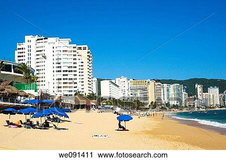 Edificios en playa La Costera Acapulco Guerrero Mexico View Large Photo Image Stock Image - Edificios en playa La Costera Acapulco Guerrero Mexico. Fotosearch