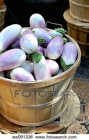 Eggplants for sale at an outdoor farmer's market View Large Photo Image Stock Photograph - Eggplants for sale at an outdoor farmer's market. Fotosearch