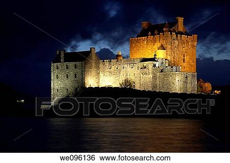 Eileen Donan Castle at Dusk, West Coast of Scotland, Great Britain View Large Photo Image Stock Photograph - Eileen Donan Castle at Dusk, West Coast of Scotland, Great Britain. Fotosearch