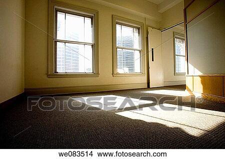 Empty hallway in an office building. View Large Photo Image Picture - Empty hallway in an office building.. Fotosearch