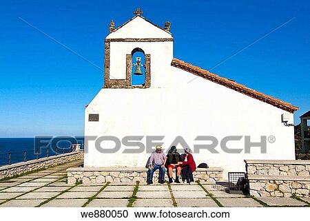 Ermita del Mirador de Santa Lucia, Comillas, Cantabria. Spain. View Large Photo Image Stock Image - Ermita del Mirador de Santa Lucia, Comillas, Cantabria. Spain.. Fotosearch