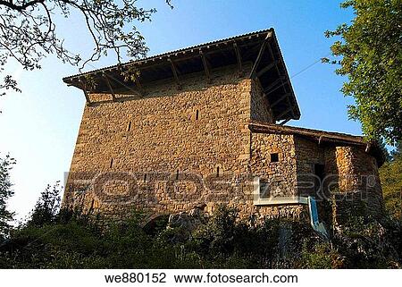 Etxaburu tower-house in Izurtza, Biscay, Basque Country, Spain View Large Photo Image Stock Image - Etxaburu tower-house in Izurtza, Biscay, Basque Country, Spain. Fotosearch