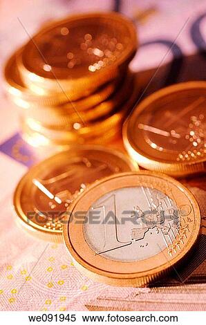 Euro coins on euro notes View Large Photo Image Stock Photography - Euro coins on euro notes. Fotosearch