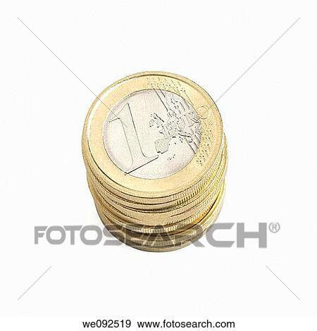 Euro coins on white background View Large Photo Image Stock Photo - Euro coins on white background. Fotosearch