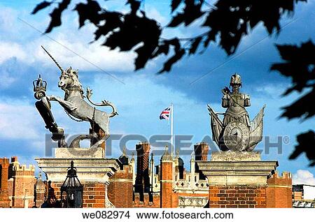 Europe, UK, england, london, hampton court west face View Large Photo Image Picture - Europe, UK, england, london, hampton court west face. Fotosearch