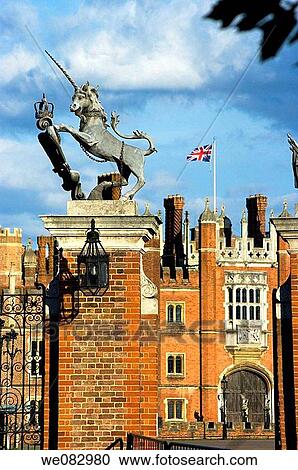 Europe, UK, england, london, hampton court west face View Large Photo Image Stock Image - Europe, UK, england, london, hampton court west face. Fotosearch