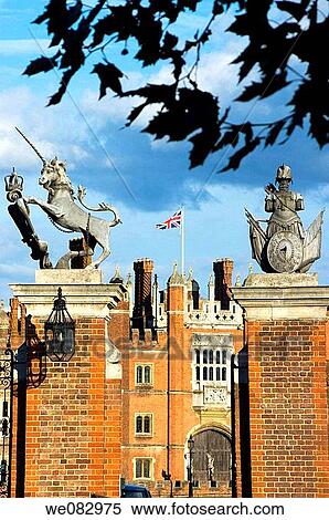 Europe, UK, england, london, hampton court west face View Large Photo Image Stock Photography - Europe, UK, england, london, hampton court west face. Fotosearch
