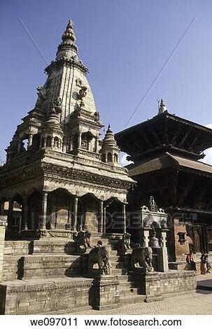 Exterior of the 17th century stone Vatsaala Durga temple on Durbar Square in the UNESCO World Heritage city of Bhaktapure- Kathmandu Valley, Nepal View Large Photo Image Stock Image - Exterior of the 17th century stone Vatsaala Durga temple on Durbar Square in the UNESCO World Heritage city of Bhaktapure- Kathmandu Valley, Nepal. Fotosearch