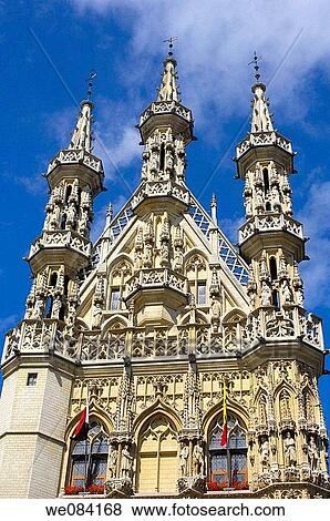Fa? ade of Town Hall in Grote Markt, Leuven. Flanders, Belgium View Large Photo Image Stock Photo - Fa? ade of Town Hall in Grote Markt, Leuven. Flanders, Belgium. Fotosearch