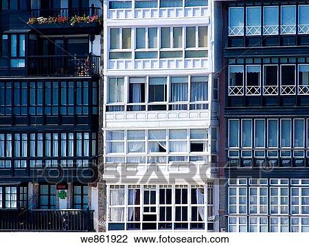Fa? ades, Lekeitio, Biscay, Basque Country, Spain View Large Photo Image Stock Image - Fa? ades, Lekeitio, Biscay, Basque Country, Spain. Fotosearch