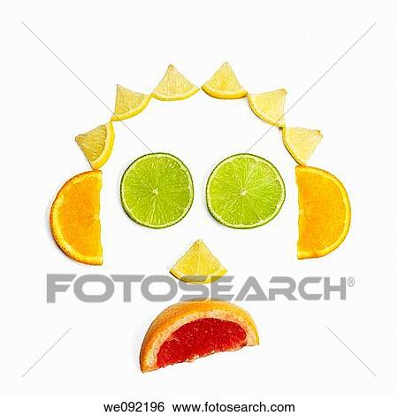Face made of citrus fruit View Large Photo Image Stock Photograph - Face made of citrus fruit. Fotosearch