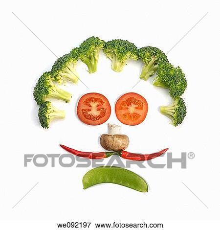 Face made of vegetables View Large Photo Image Stock Photo - Face made of vegetables. Fotosearch