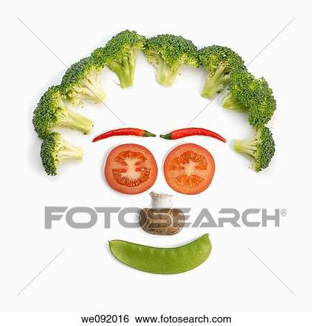 Face made of vegetables View Large Photo Image Stock Photograph - Face made of vegetables. Fotosearch